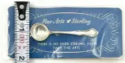Vintage STERLING SILVER Spoon Pin Brooch Fine Arts TRANQUILITY NOS TAG SEALED