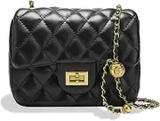 [DOTBABY] Diamond Chain Shoulder Crossbody Bag, Fashionable Women's Leather Tote Handbag, Adjustable Straps,Buckle Opening Bag