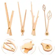 4 Sets Clock Hands Tree Branch Household Replacements Wooden