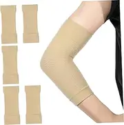 3 Pairs Elastic Arm Sleeve Arm Covers for Men Arm Sleeves Compression Arm Sleeves for Women Upper Arm Sleeve Arm Sleeves for Men Arm Sleeve Women Forearm Sleeves Beige Nylon