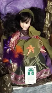 Robin Woods "Camille" porcelain masquerade Doll, 14", Circa 1992