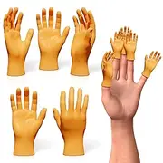 Tiny Hands for Fingers Mini Hands - 10 Pcs Small Rubber Hands Puppets Tiny Hands for Your Fingers High Five Left Right Tiny Little Hands - Realistic Little Hand Finger Hands Puppets