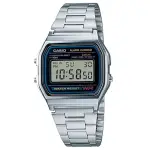 【CASIO 卡西歐】經典方款電子錶-銀(A-158WA-1)