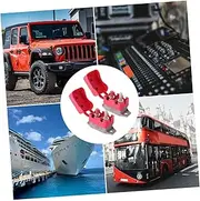 SWOOMEY 2pcs Automatic Reset for Open Circuit Car Circuit Breaker for Vehicle Stage Light Clamps Marine Circuit Breaker Auto Circuit Breaker for Boat Bolt Plastic Red