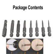 8X Drill Bit KIT Hex Head Wrench Screwdriver Socket 1 4Shank Metric 50mm