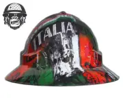 Custom Hydrographic Safety Hard Hat ITALIA FLAG PRO CHOICE WIDE BRIM
