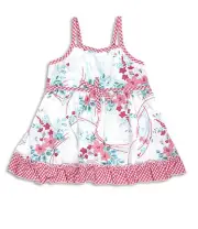 PUMPKIN PATCH Baby Girls Gingham Trim Floral Top . Size 1 . NWT . RRP $23