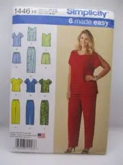 Simplicity 1446 Woman's Top, Pants and Shorts Sewing Pattern 18w-24w Un-cut