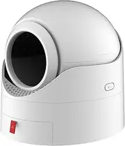 Large Self Cleaning Cat Litter Box Cat Toilet Box Fully Closed Odor Resistant Extra Large Capacity Semi Automatic Cat Litter Box for Kitty Multiple Cats (White)
