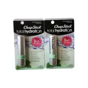 2 ChapStick Total Hydration Cooling Peppermint Non-Tinted Lip Balm Care .12oz