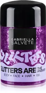 Gabriella salvete Festival Glitters Are The Answer - Women's Glitter Body, Face and Hair Gel 10ml Purple