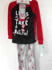 Elf On the Shelf Girls Size XS Selfie 2pc Pajama Set with Sock Red # sElfies