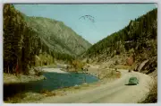 c1960s Stevens Pass Cascade Mountains Everett Wenatchee River Vintage Postcard