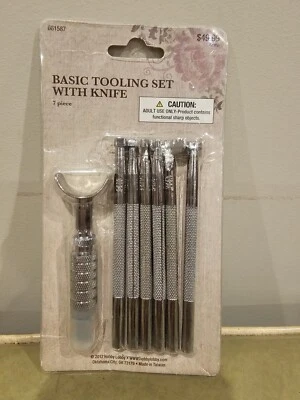 Hobby Lobby 7 Piece Basic Crafts Tooling Set With Knife Leatherworking NEW!