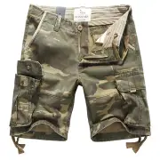 FOX JEANS Men's Elton Casual Camo Military Army Cargo Work Shorts SIZE 32-44