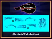 1/64 '55 Chevy "Blue Flame" Gasser CUSTOM Decal SCR-0057