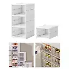 Foldable shoe rack, transparent shoe storage box