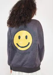 [Bailey Rose] Charcoal 1-800-Smile Sweater