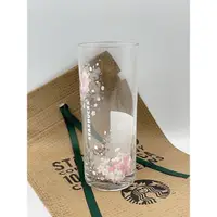 在飛比找蝦皮購物優惠-C現貨 韓國星巴克櫻花粉紅色透明玻璃杯414ml C2020