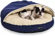 Cozy Large Dog Cave Bed, Blue