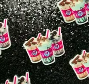 5pc. Ice Cream, Planar Resin Flatback, Coke Cabochon, Soda Bow Center, Soft Drin