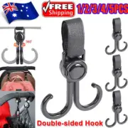 NEW Portable Stroller Hooks for Hanging- Diaper Bags Stuff-Groceries Organizer