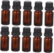 Beaupretty 20pcs Brown Glass Bottles for Essential Oils Leak Cosmetic Storage Container for DIY Crafts and Aromatherapy Durable and Portable Design for Travel