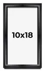 10x18 Shadow Box Frame Black | 1.25 inches Deep Real Wood Contemporary Shadowbox
