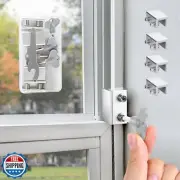 Window Locks,4 Sets Sliding Window Locks with Key, Window Locks for Up and Do
