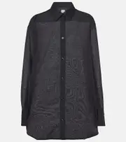 [Toteme] Toteme Wool voile shirt AU 8 black