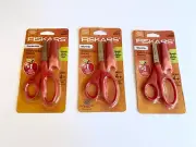 3 pack Fiskars Pointed and Blunt Tip Scissors Safety Edge Blades with Sheath