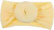QUMIIRITY Newborn Donut Ball Headband for Boy Girl Soft Elastic Turban Hair Wrap Cute Hair Accessories for Hospital and Nursery Use