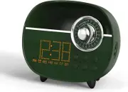 Retro Alarm Clock with Bluetooth,Vintage FM Radio,Hands-Free Calling,Night Light