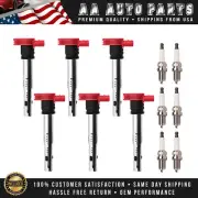 6 Ignition Coil + 6 Spark Plug for 05-17 Audi A4 A5 A6 Q5 Q7 S4 S5 3.0 3.2 UF529 (for: Audi)
