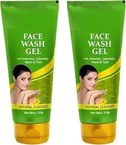 Herbals Face Wash Gel Enriched With Aloevera, Neem & Tulsi | For Cleansing, Preventing Pimples & Removing Extra Oil | Moisturizes & Gives Healthy, Fresh & Supple Skin | For All Skin Type, 110ml (Pack of 2)