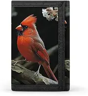 Trifold Wallet, Cardinals Birds Fauna Wild Print Trifold Wallet,best Men's Blocking Trifold Wallet Sleek And Slim for Men And Women., style, style, One size, Modern