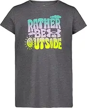 [Under Armour] Girls' Outdoor Short Sleeve Tee, Stylish Crew Neckline, Logo & Printed Designs