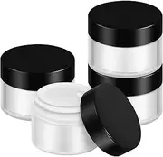 Homoyoyo Travel Size Glass Jars Set of 4 Small Containers for Moisturizer Scrub Lip Care Secure Lid