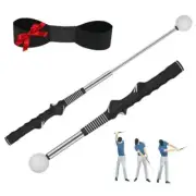 Retractable Golf Swing Training Aid: Portable Correct Grip Trainer with Click