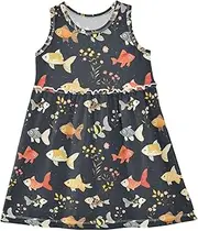 [Caihoyu] Girl Summer Tank Dresses Kids A-line Spring Dresses Easter Outfit, Multicolor09, 3 Years