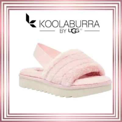 Koolaburra UGG Fuzz'n II Slipper Backstrap Slide Cheetah Faux-Fur Sandals 5 11