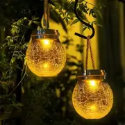 DBF Solar Lanterns Outdoor Waterproof, 4 Pack Hanging Solar Lights Outdoor, L...