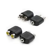 3.5mm to 2-RCA Audio Adapter - Nickel Plated 2 RCA Male to 3.5mm Stereo Femal...