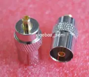 10X Adapter MCX plug male to IEC DVB-T TV female connector RTL2832U R820T Tuner