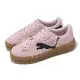 Puma 休閒鞋 Suede Platform Cutout Wns 女鞋 粉 黑 麂皮 大LOGO 微厚底 39723305