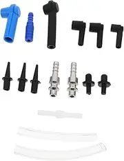 16pcs Brake Hose Connector Brake Bleeder Adapter Kit Brake Fluid Replacement Connector Brake Oil Exchange Connectors Alloy Plastic