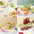 6 IN 1 Multifunction Mandoline Slicer With Holder Vegetable Grater Chopper N0B3