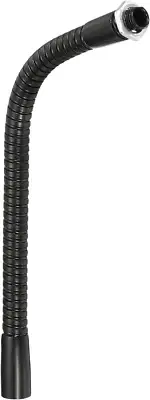 8" Microphone Gooseneck, M10 Thread Metal Flexible Arm Extension, Black