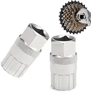 2 Pcs Bike Cassette Removal Tool, 12-Tooth Bicycle Freewheel Installation and Removal Tool, Bike Sprocket Cassette Lockring Flywheel Tool