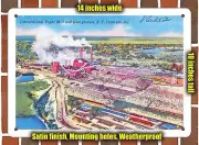METAL SIGN - South Carolina Postcard - International Paper Mill and Georgetown,